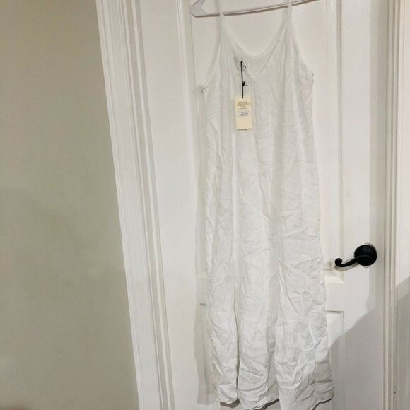 Terzo Millennio Women's Dress V-Neck Sleeveless White‎ Size Medium NWT - Picture 7 of 9